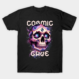 Cosmic space skull head T-Shirt